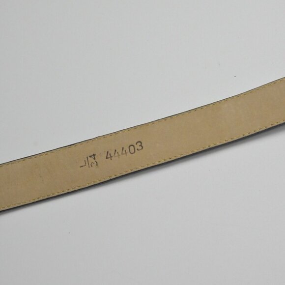 Vtg BRIGHTON Belt Womens Size L/34 Black Croc Embossed Leather Mix Metal Buckle - Picture 7 of 10